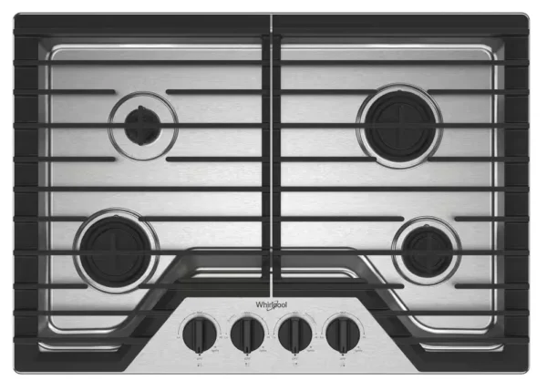 Whirlpool 30 in. 4-Burners Recessed Gas Cooktop WCGK3030PW