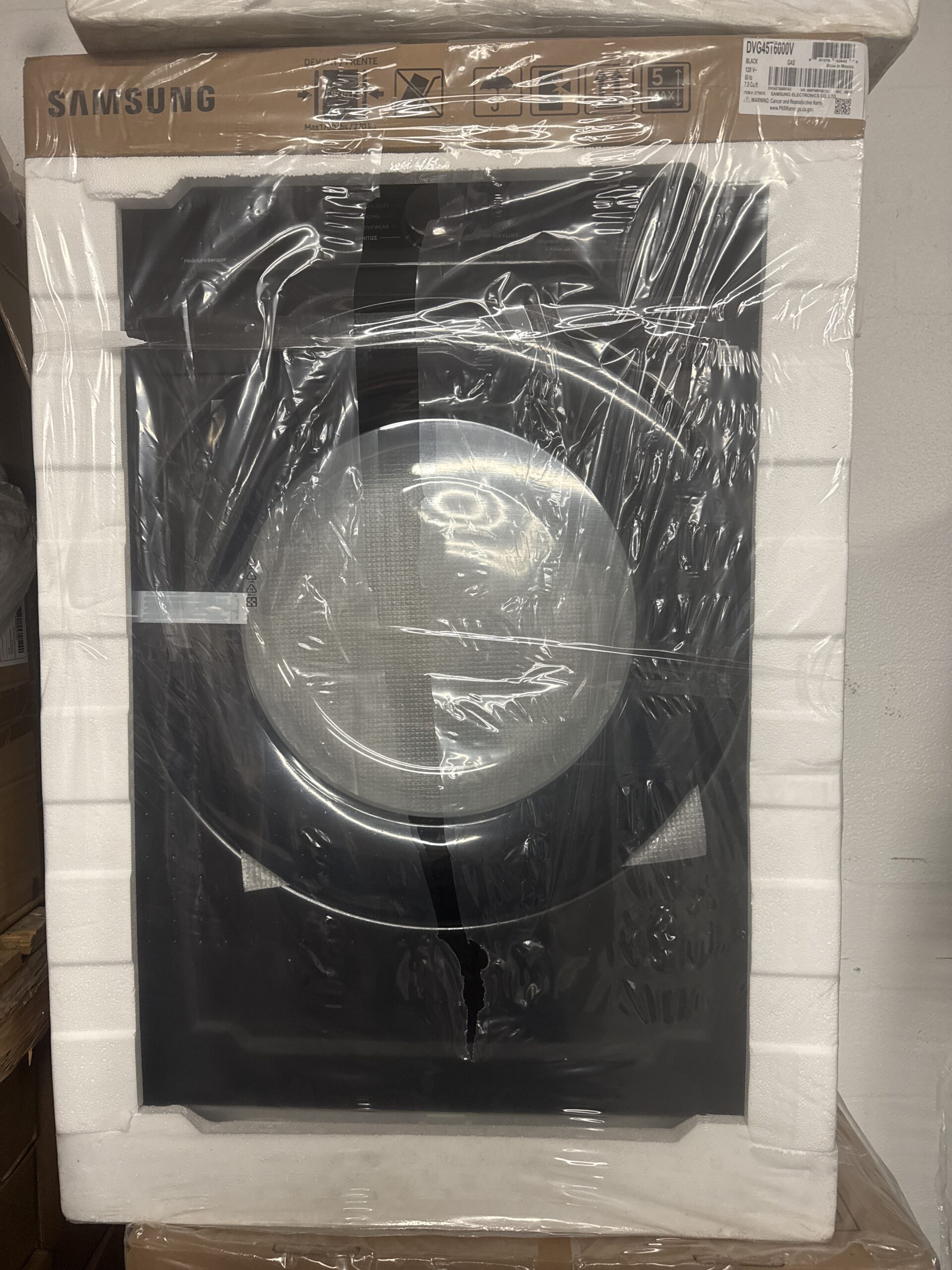 Samsung 7.5 cu. ft. Gas Dryer with Sensor Dry & Smart Care - Brushed Black (DVG45T6000V) - Image 3