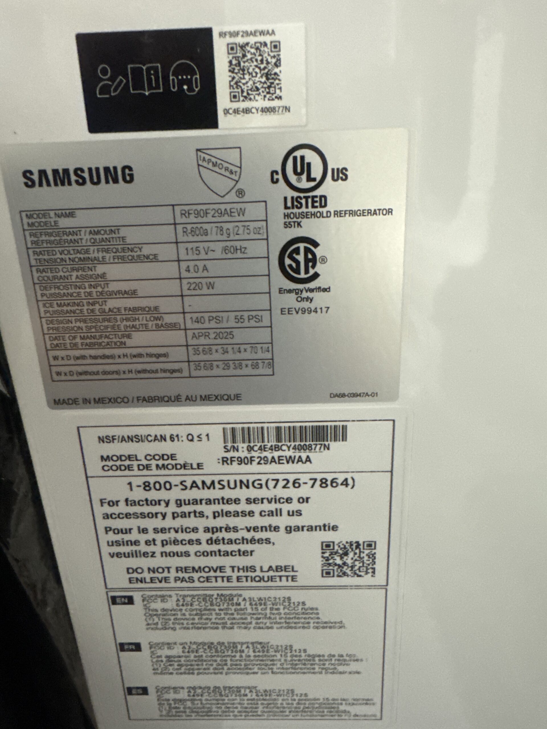 Samsung Bespoke 29 cu. ft. AI 4-Door French Door Refrigerator with AI Family Hub™ & AI Vision Inside - Image 7
