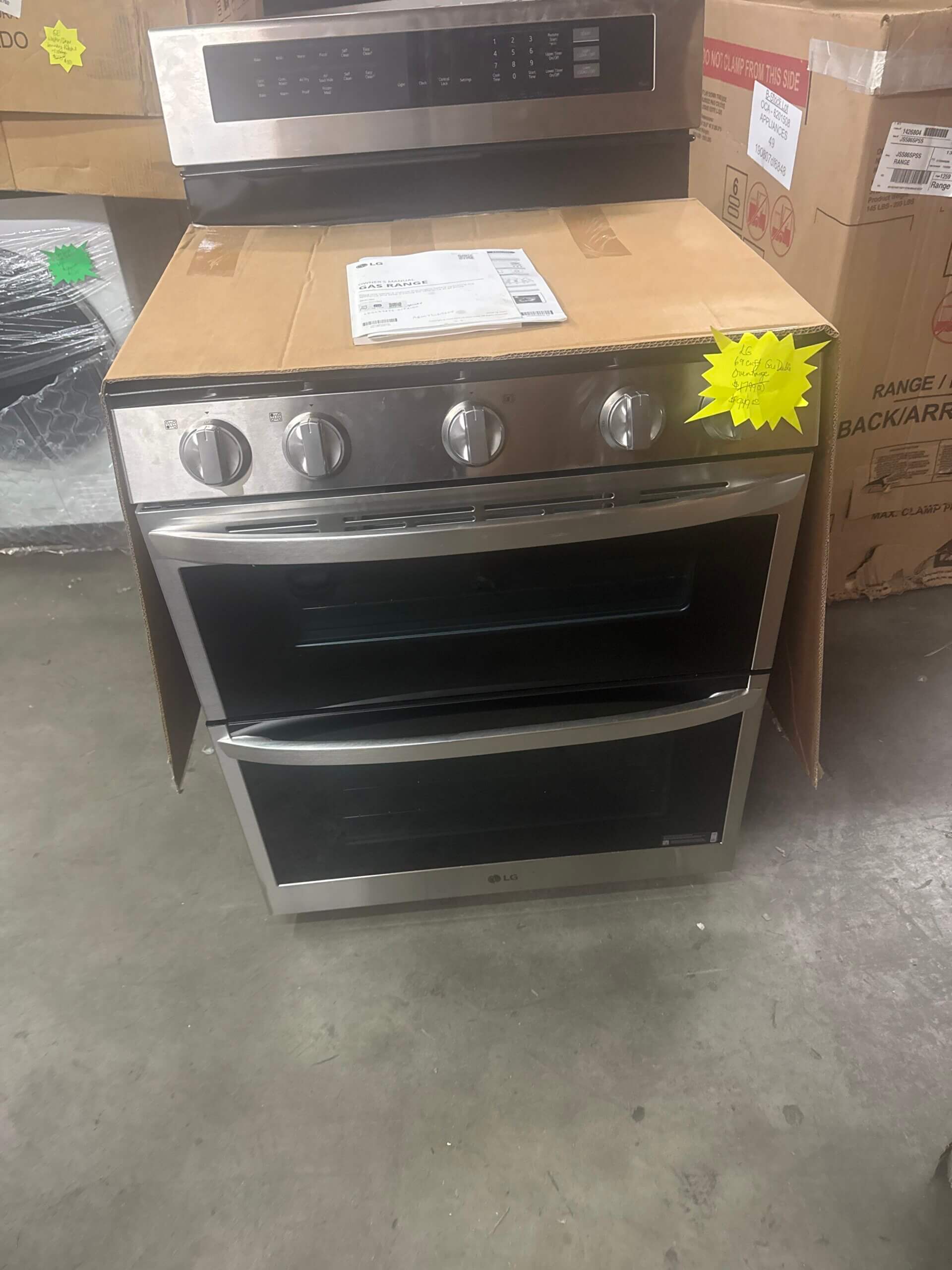 LG 6.9 cu. ft. Smart Gas Double Oven Range with ProBake Convection® & Air Fry – Stainless Steel