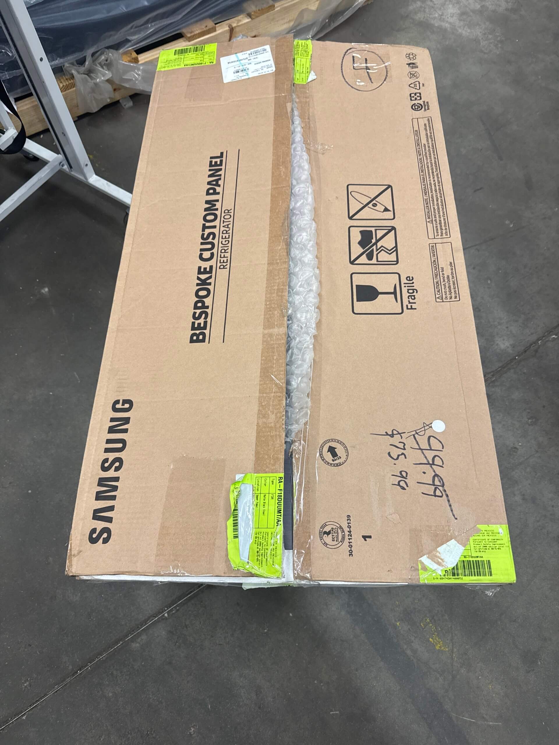 BESPOKE 4-Door Flex™ Refrigerator Panel in Matte Black Steel - Top Panel - Image 2