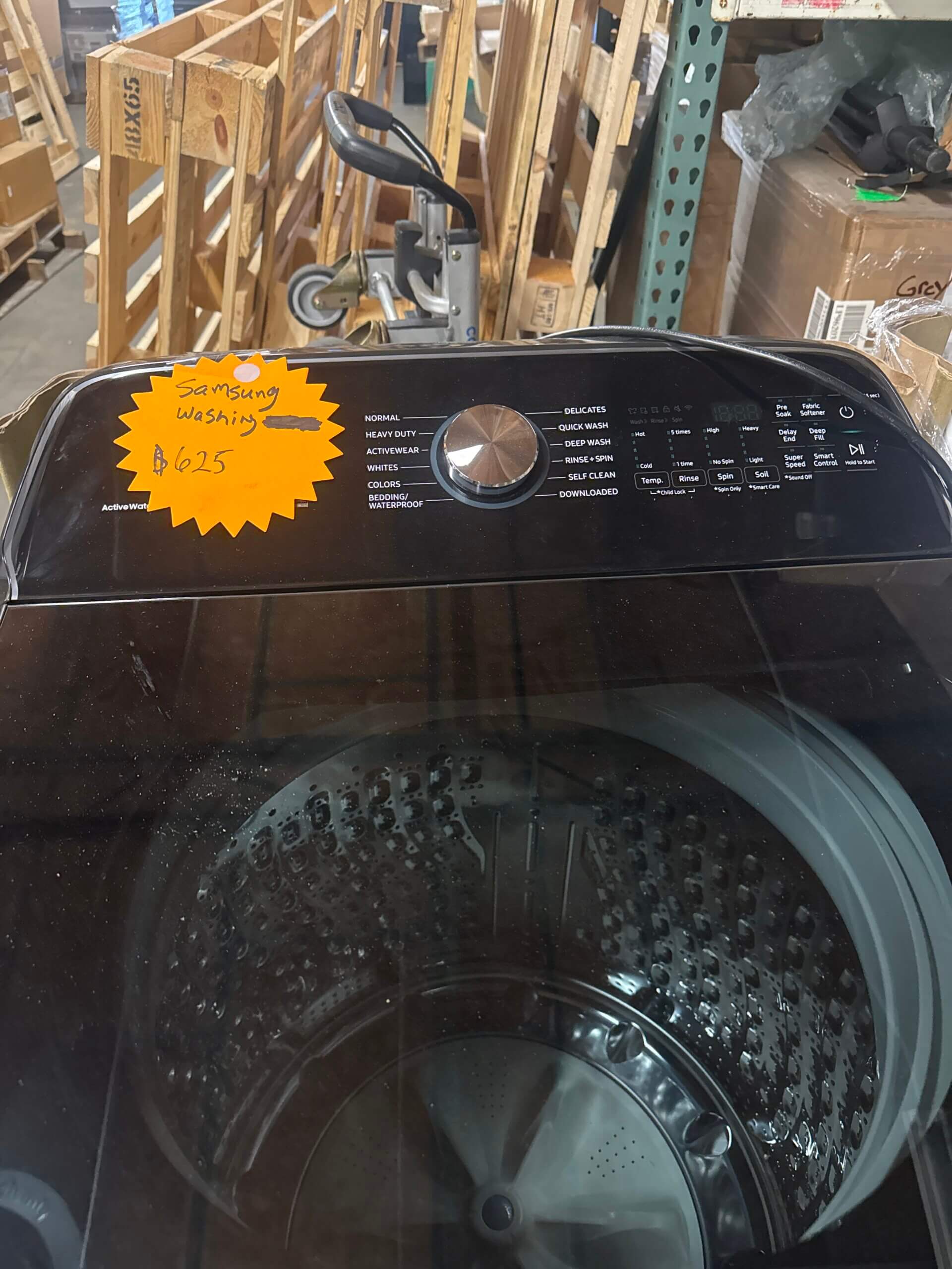 Samsung 5.5 cu. ft. Top Load Washer with Super Speed Wash - WA55CG7100AV - Brushed Black - Image 3