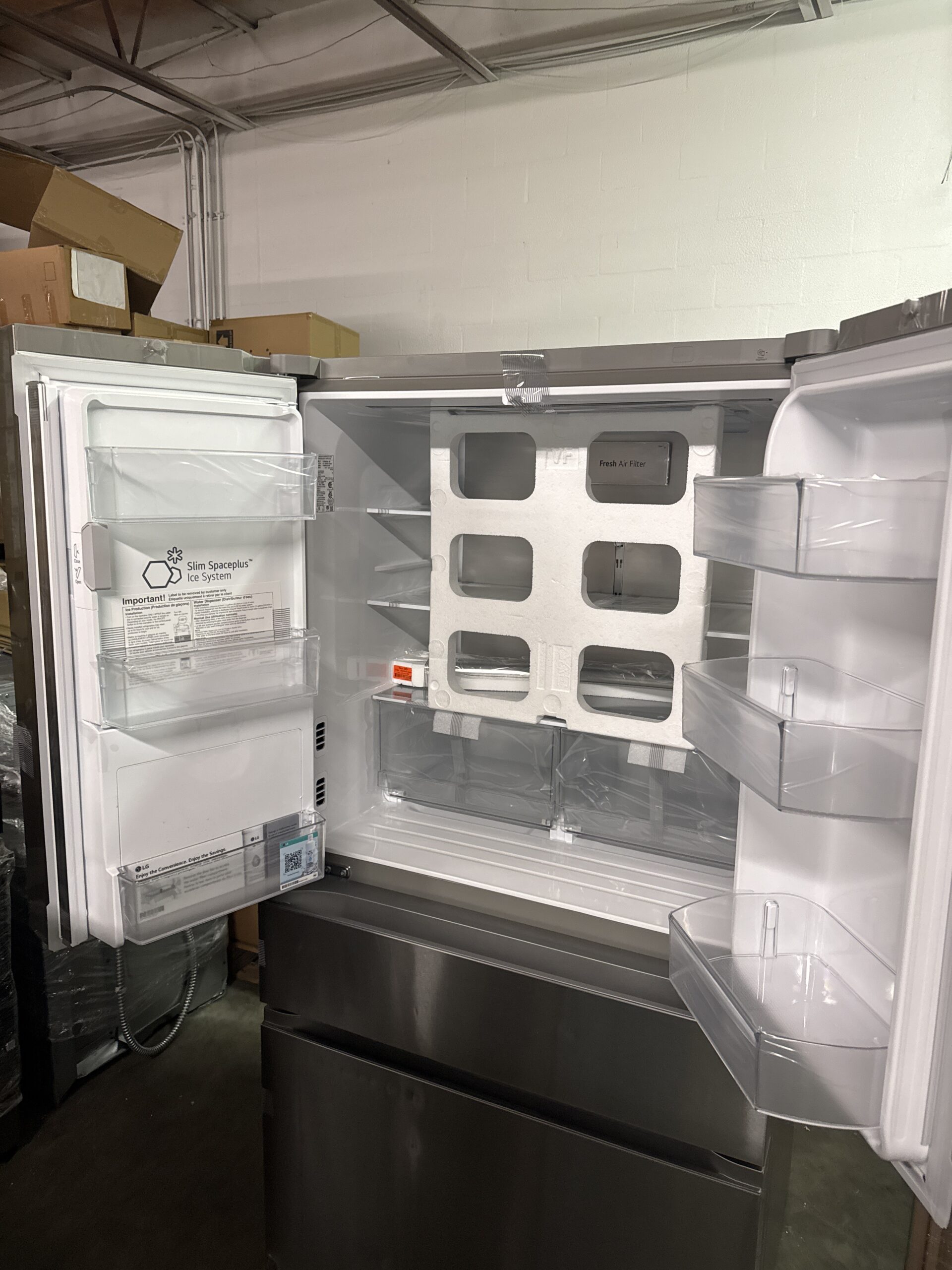 LG LF25G8330S 25 cu. ft. French Door Refrigerator & Deep Freezer - Stainless Steel