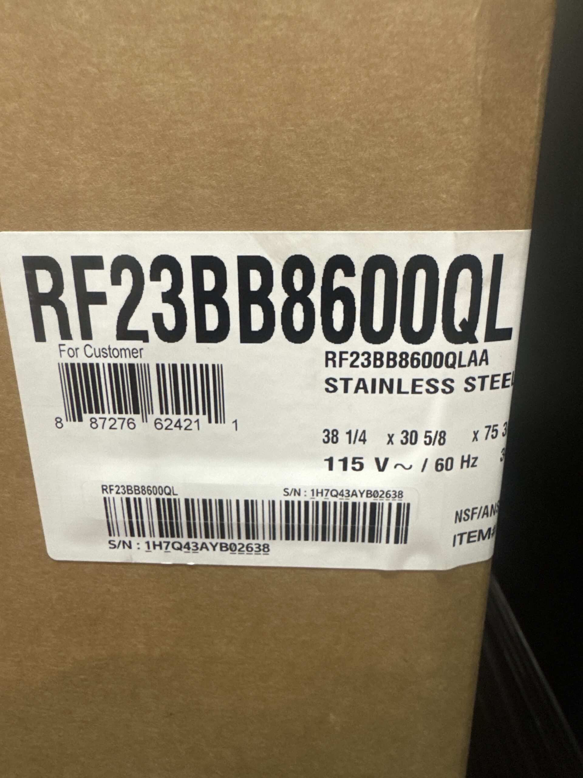 Samsung Bespoke 23 cu. ft. Counter Depth 4-Door French Door Refrigerator - Silver Steel (RF23BB8600QL) - Image 3