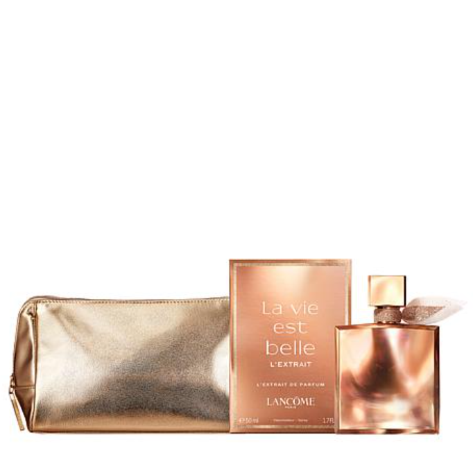 LNC La Vie Est Belle L’Extrait de Parfum & Luxury Travel Bag Set