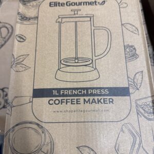 Elite Gourmet 1L French Press Coffee Maker (34 oz)