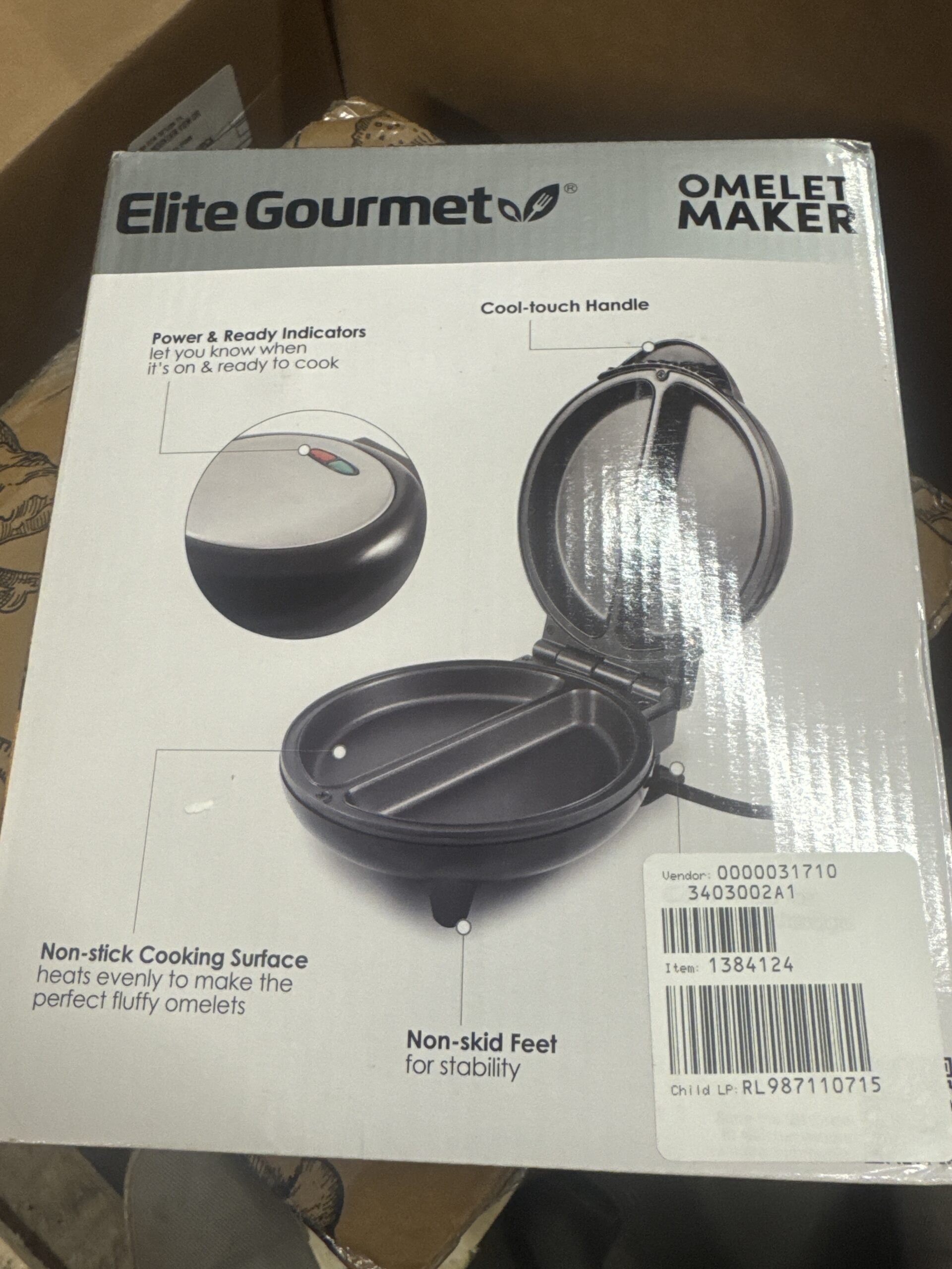 Elite Gourmet Non-Stick Dual Omelet Maker - Image 2
