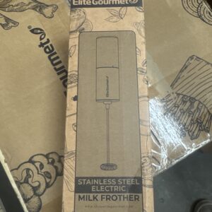 Elite Gourmet Stainless Steel Electric Milk Frother & Foam Maker