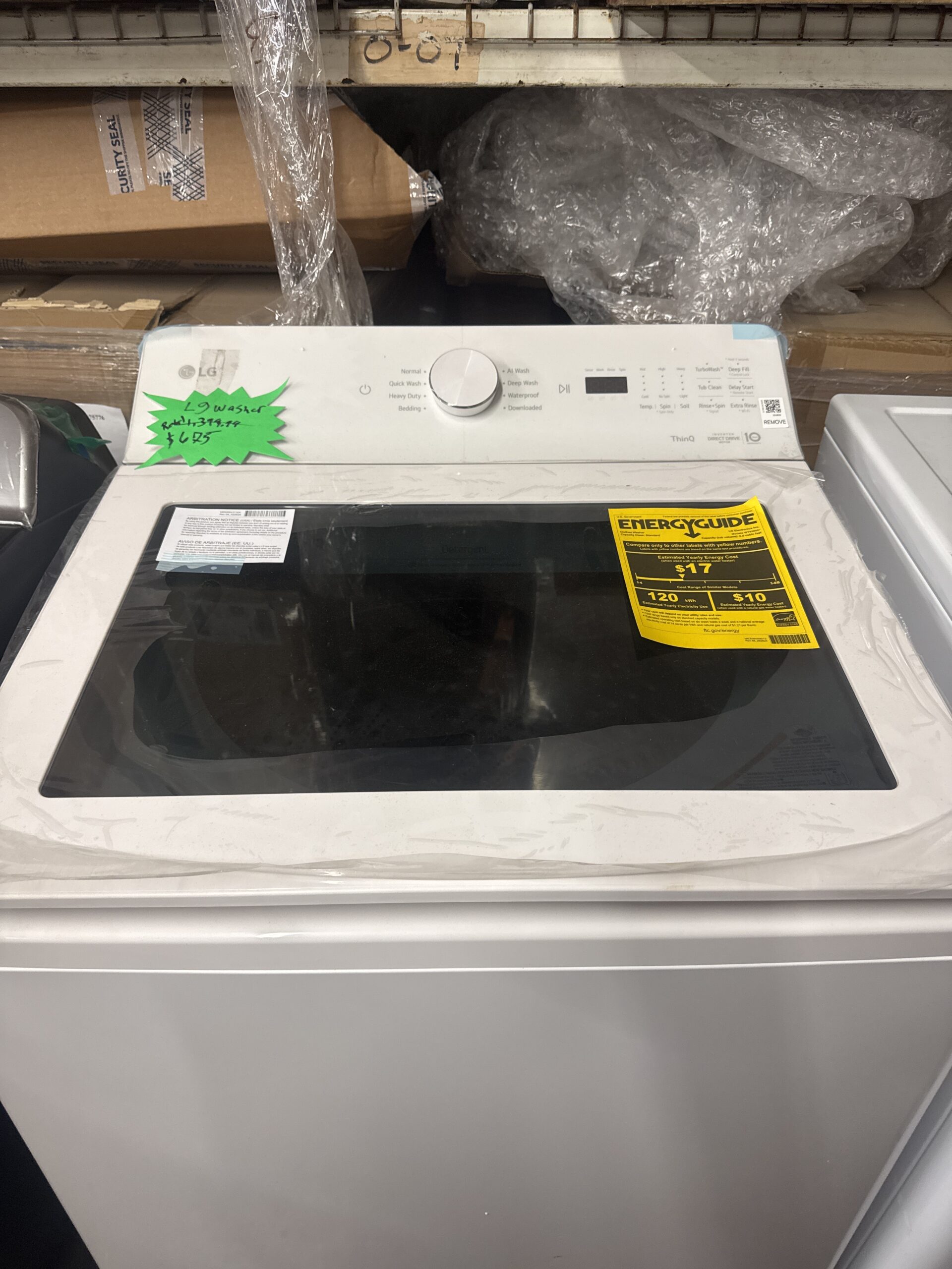 LG Smart Top Load Washer (5.2 cu. ft.) White - WT8200CW - Image 2