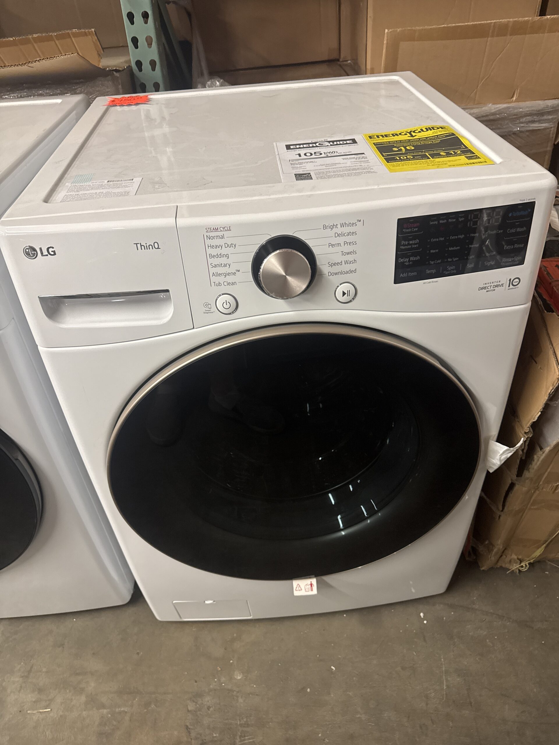 LG 4.5 cu. ft. Front Load Smart Washer (WM4000HWA) - White