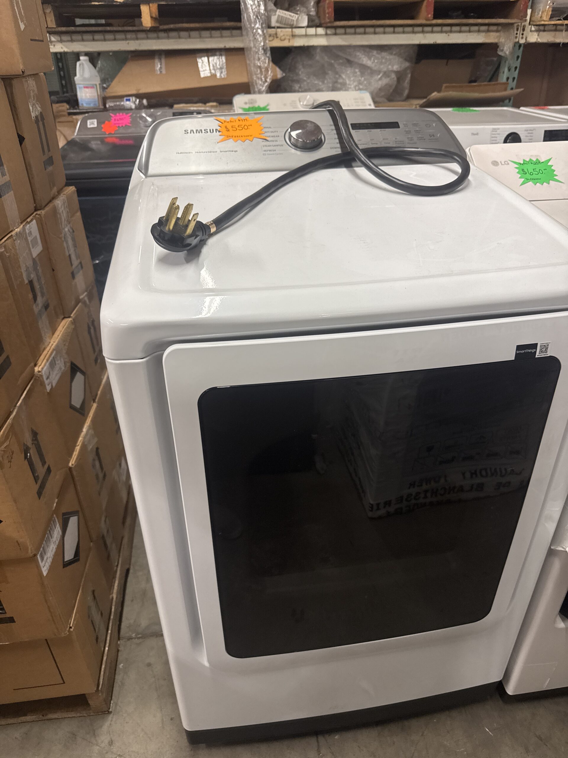 Samsung 7.4 cu. ft. Smart Electric Dryer with Sensor Dry - DVE55CG7100W